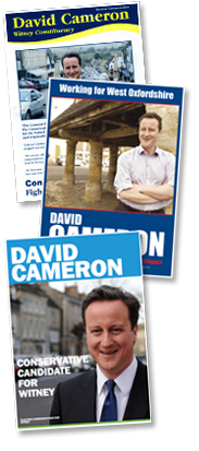 Printed Campaign Leaflets for David Cameron